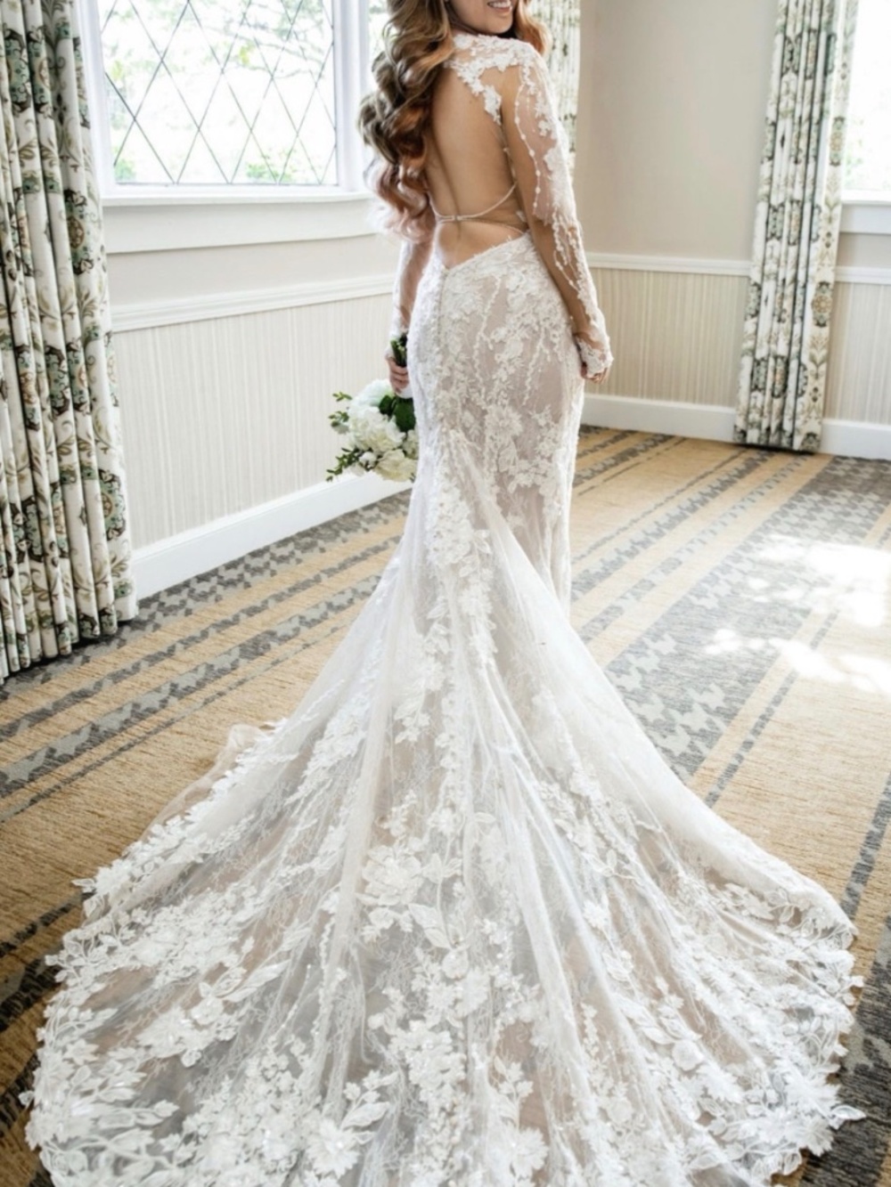 Eddy K Sky Collection Lace Mermaid Wedding Dress